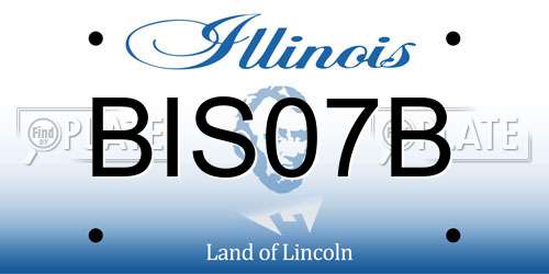 BIS07B Illinois License Plate