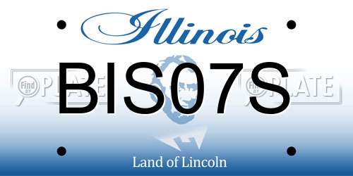 BIS07S Illinois License Plate