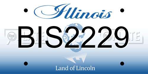 BIS2229 Illinois License Plate