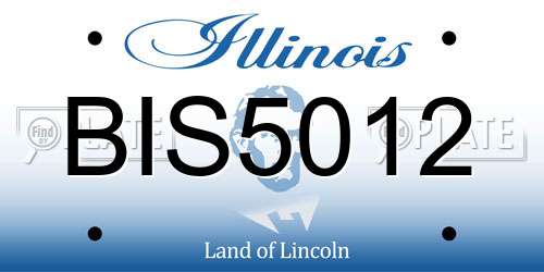 BIS5012 Illinois License Plate