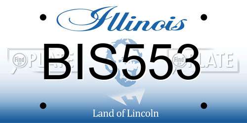 BIS553 Illinois License Plate