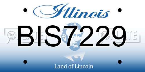 BIS7229 Illinois License Plate
