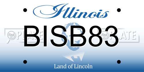 BISB83 Illinois License Plate