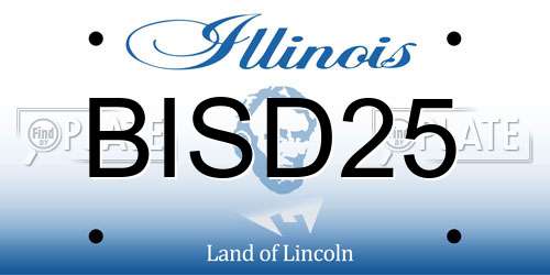 BISD25 Illinois License Plate