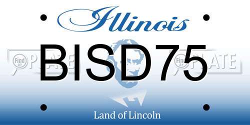 BISD75 Illinois License Plate