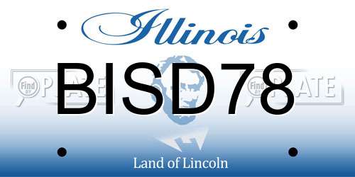 BISD78 Illinois License Plate