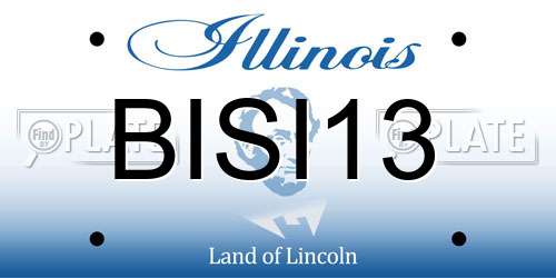 BISI13 Illinois License Plate