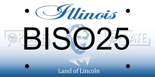 BISO25 Illinois License Plate