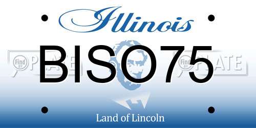 BISO75 Illinois License Plate