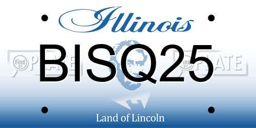 BISQ25 Illinois License Plate