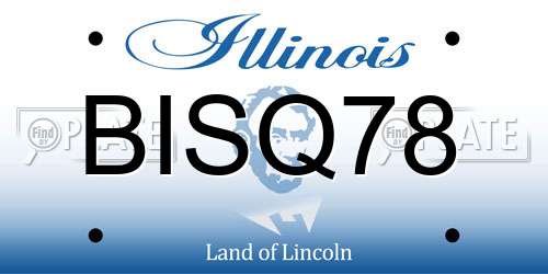 BISQ78 Illinois License Plate