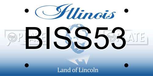BISS53 Illinois License Plate