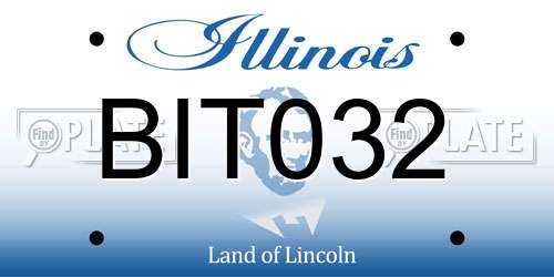 BIT032 Illinois License Plate