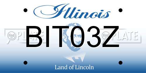 BIT03Z Illinois License Plate