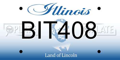 BIT408 Illinois License Plate