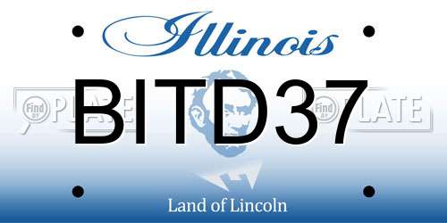 BITD37 Illinois License Plate