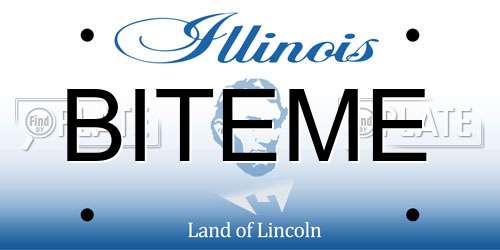 BITEME Illinois License Plate