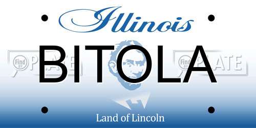 BITOLA Illinois License Plate