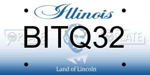 BITQ32 Illinois License Plate