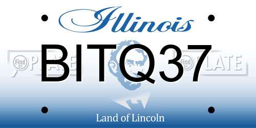 BITQ37 Illinois License Plate