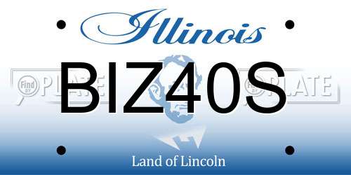 BIZ40S Illinois License Plate