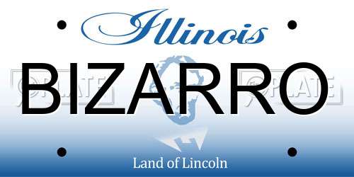 BIZARRO Illinois License Plate