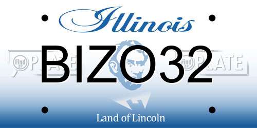 BIZO32 Illinois License Plate
