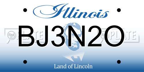 BJ3N2O Illinois License Plate