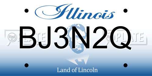 BJ3N2Q Illinois License Plate
