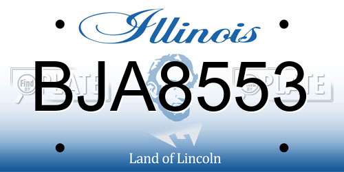 BJA8553 Illinois License Plate