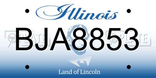 BJA8853 Illinois License Plate