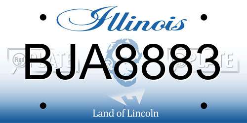 BJA8883 Illinois License Plate