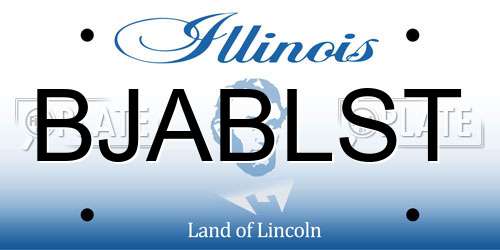 BJABLST Illinois License Plate