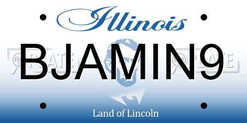 BJAMIN9 Illinois License Plate