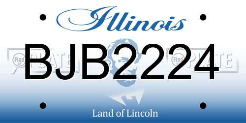 BJB2224 Illinois License Plate