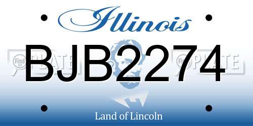 BJB2274 Illinois License Plate