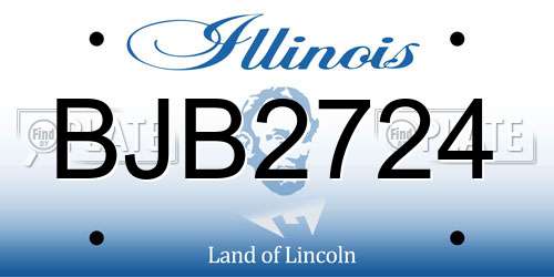 BJB2724 Illinois License Plate