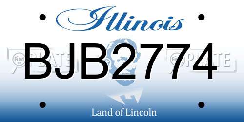 BJB2774 Illinois License Plate