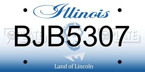 BJB5307 Illinois License Plate