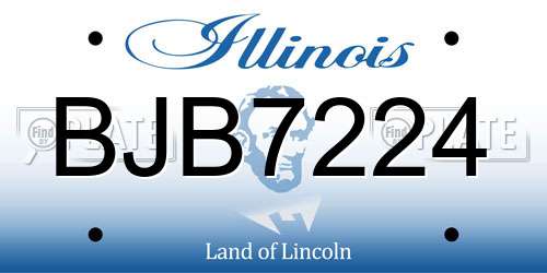 BJB7224 Illinois License Plate