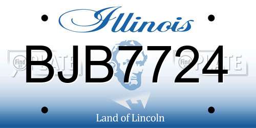 BJB7724 Illinois License Plate