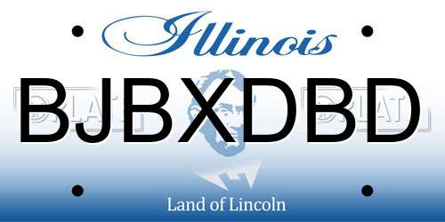 BJBXDBD Illinois License Plate