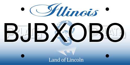 BJBXOBO Illinois License Plate