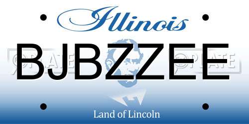BJBZZEE Illinois License Plate
