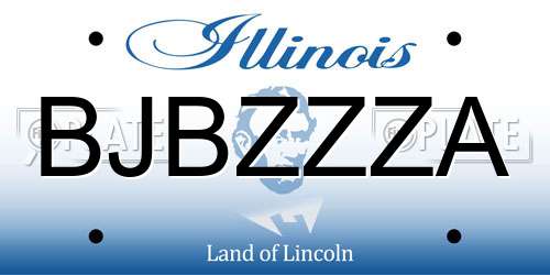 BJBZZZA Illinois License Plate