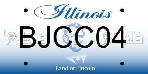 BJCC04 Illinois License Plate