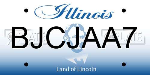 BJCJAA7 Illinois License Plate