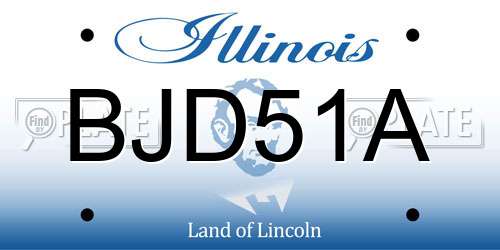 BJD51A Illinois License Plate