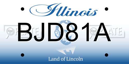 BJD81A Illinois License Plate