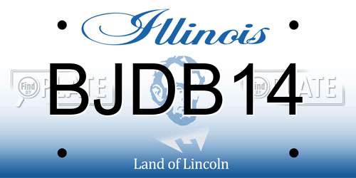 BJDB14 Illinois License Plate